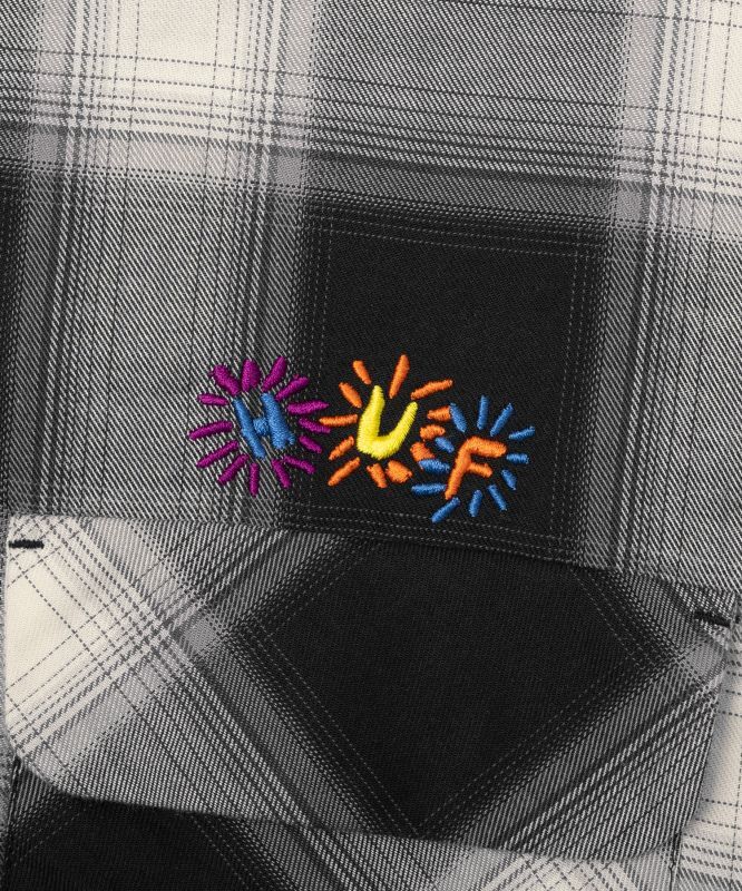 HUF SUN GUY OMBRE PLAID LS SHIRT (BLACK) BU80023SP23 公式通販