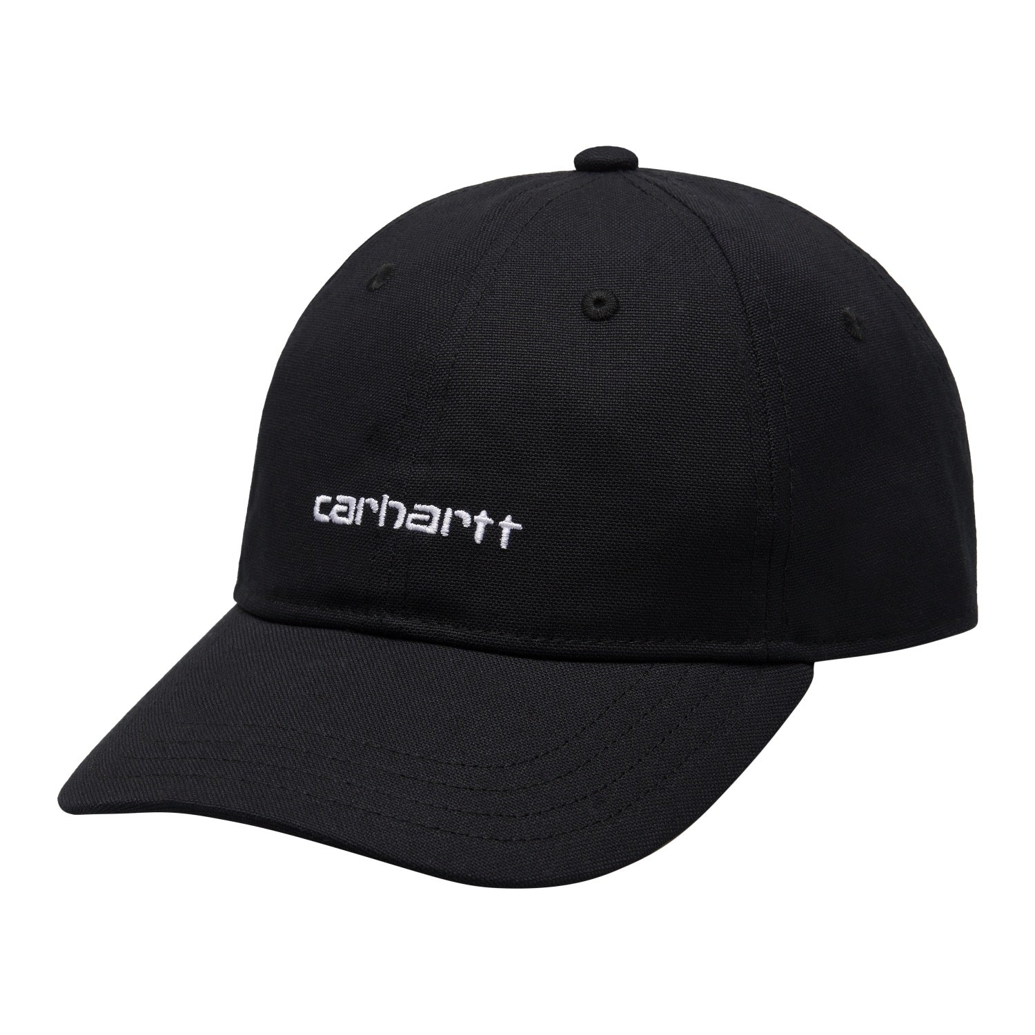 画像1: CARHARTT WIP  CANVAS SCRIPT CAP (Black / White) (1)