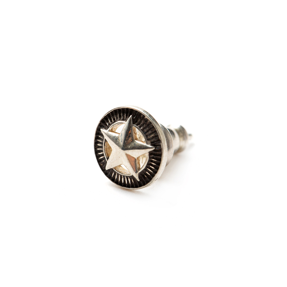 画像1: CALEE  Silver star concho pierce (Silver) (1)