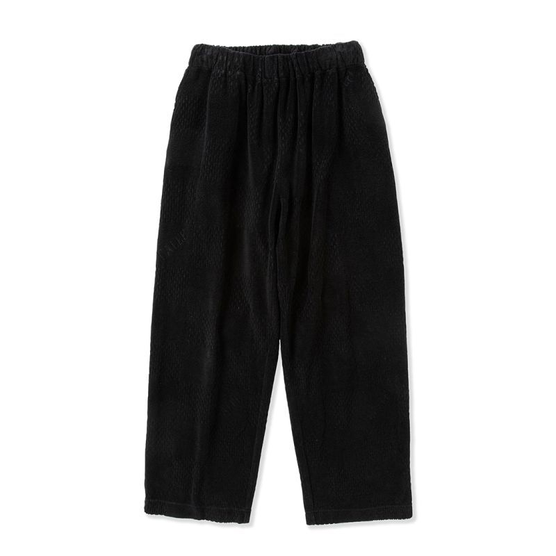 CALEE CALEE Checker pile jacquard wide silhouette relax pants (Black)  CL-23SS074 公式通販