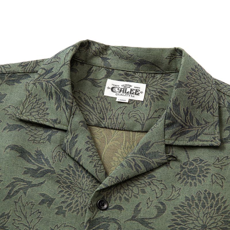 CALEE Vintage jacquard type S/S shirt (Green) CL-23SS003JQ 公式通販