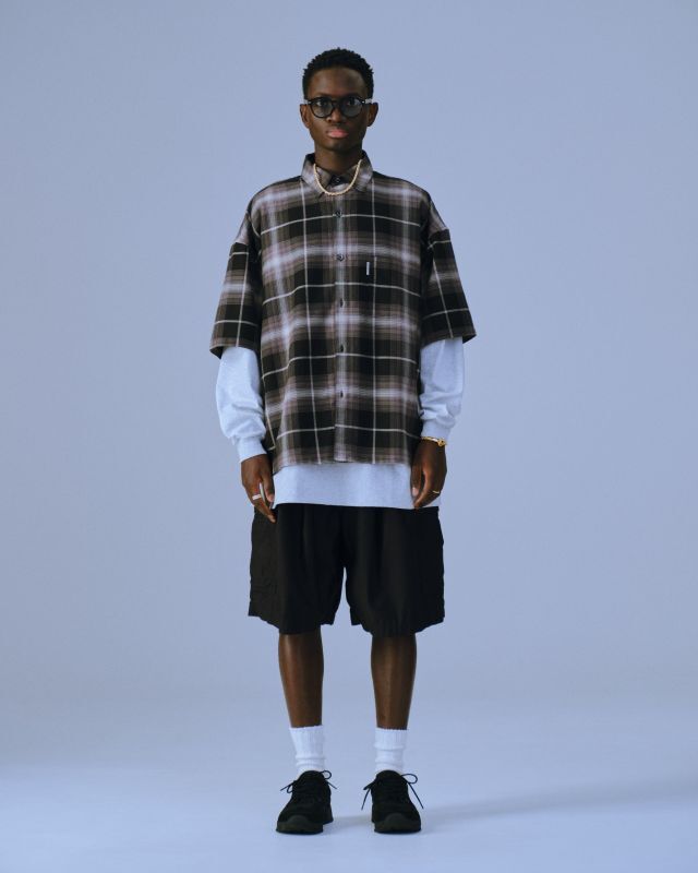 CTHY＋no.】 OVERSIZE OMBRE CHECK SHIRTS 60/1 ORGANIC COTTON HIGH
