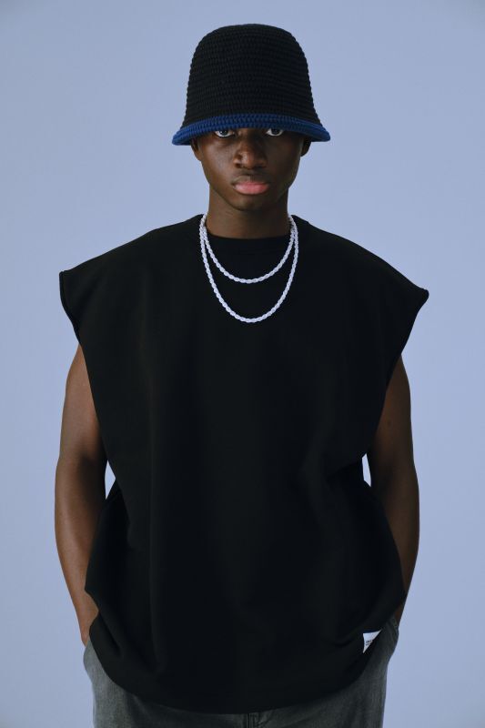 cootie Knit Crusher Hat（Black/Navy） COOTIE PRODUCTIONS/Knit Crusher Hat（Black/Navy）［ニット