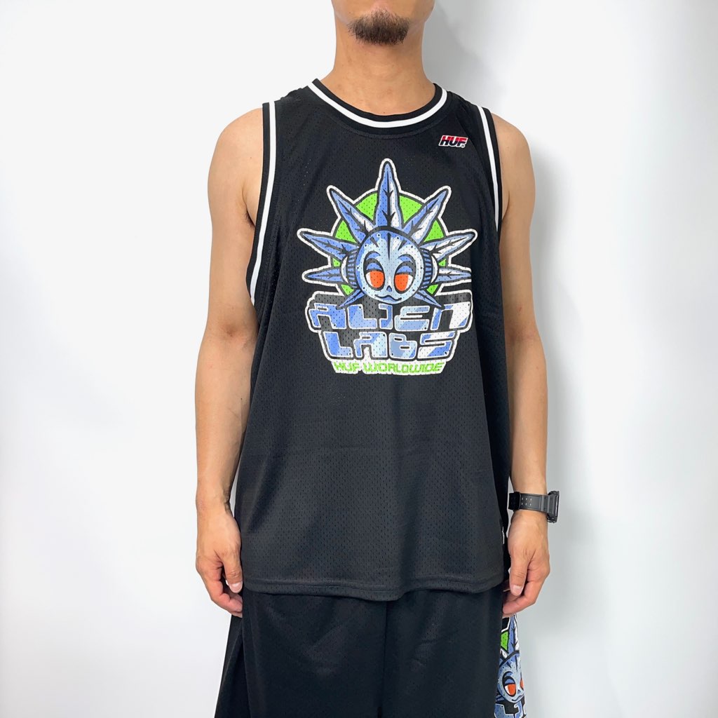 HUF HUF X ALIENLABS BASKETBALL JERSEY (BLACK) KN00471SU23 公式通販