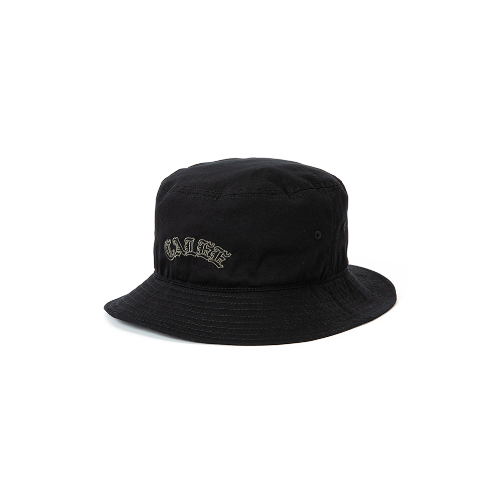 画像1: CALEE  Wappen & Embroidery bucket hat -Type B- (Black) (1)