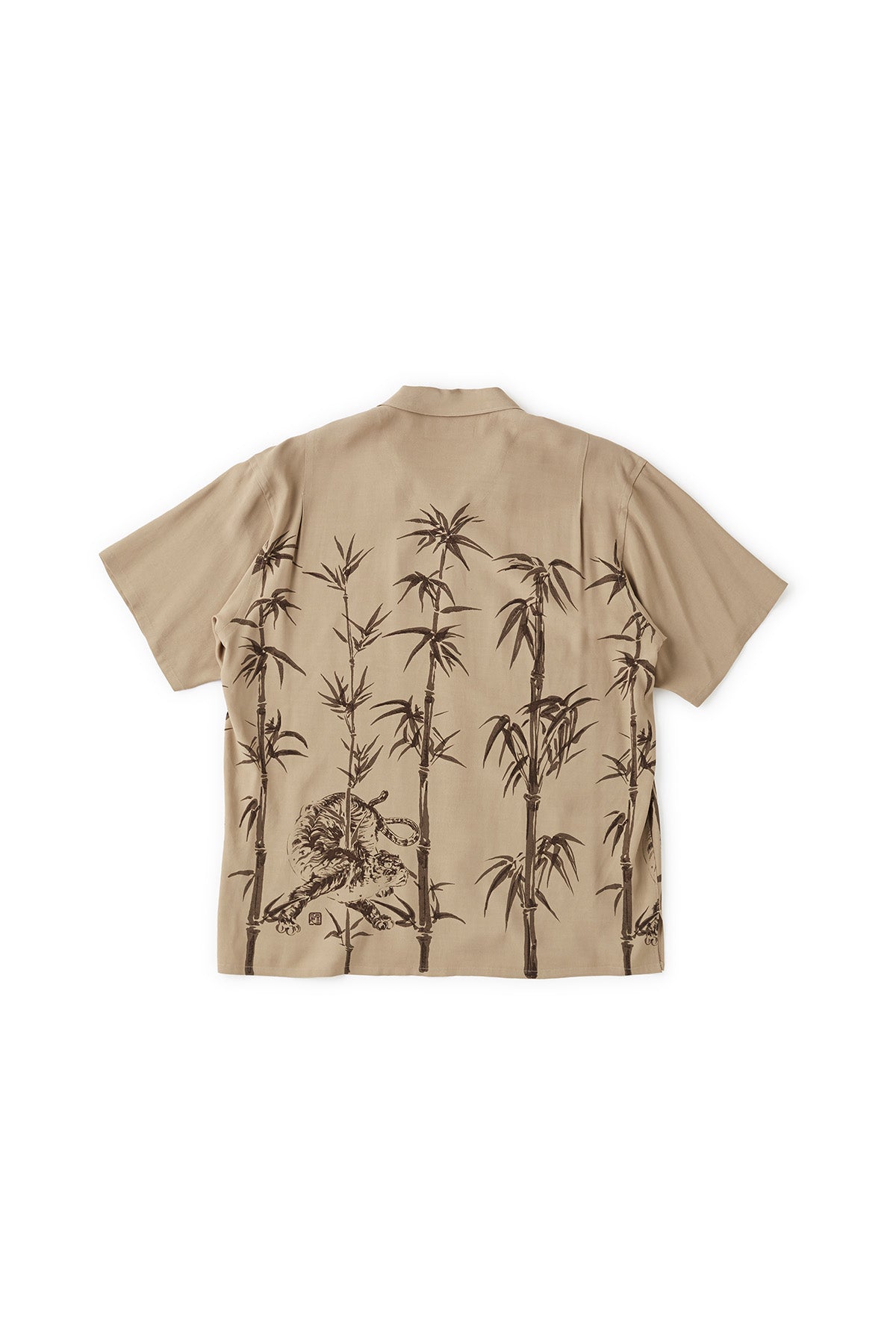 OLD JOE ORIGINAL PRINTED OPEN COLLAR SHIRTS (TIGER) Short-sleeve 