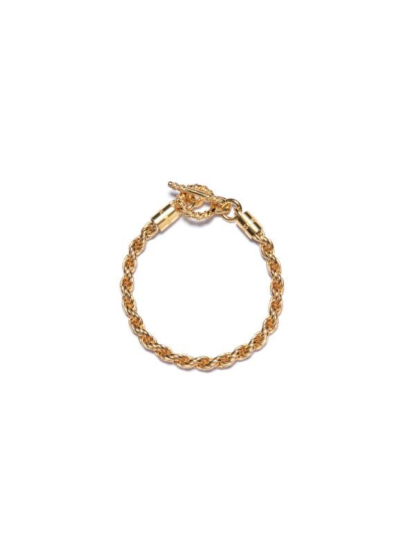 画像1: COOTIE   Whip Wide Bracelet (Gold) (1)