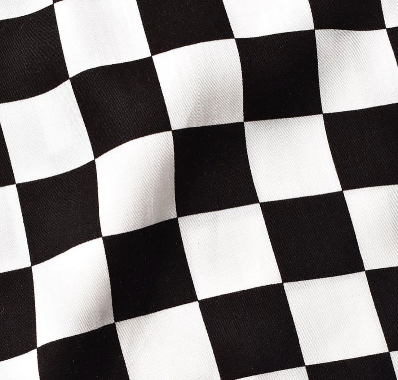 MINEDENIM CU.Denim Checker flag S/S Open Collar SH flag S/S Open