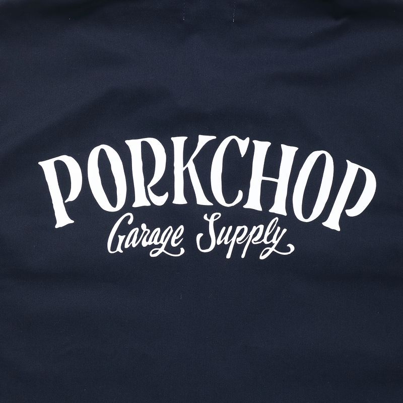 PORKCHOP GARAGE SUPPLY ROUNDED WAPPEN WORK SHIRT (DARK NAVY) P0269