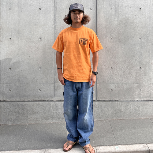 STANDARD CALIFORNIA SD Heavyweight Poppy Logo T (Orange