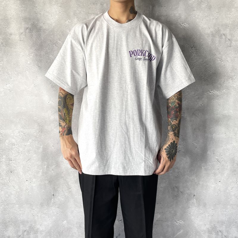 S PORK BACK TEE グレー