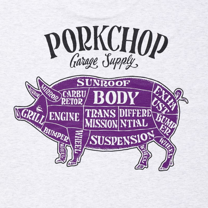 PORKCHOP GARAGE SUPPLY PORK BACK TEE (GRAY×BKPR) P0272 公式通販