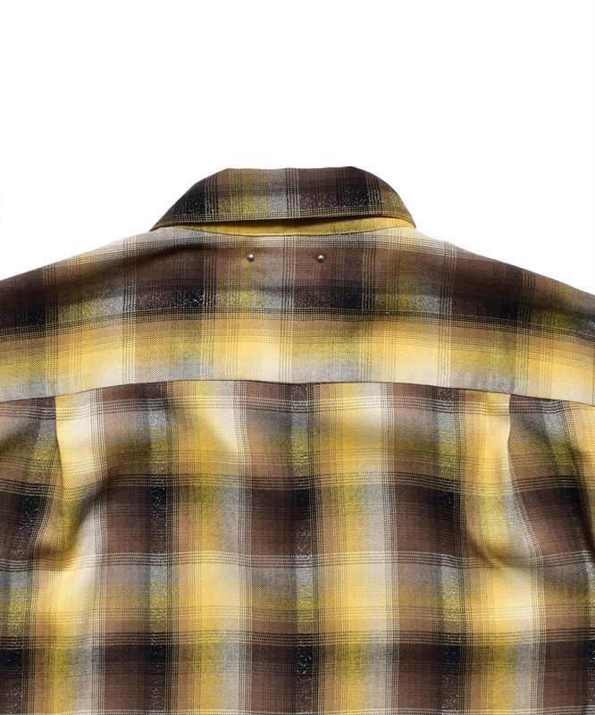 MINEDENIM Lame Ombre Check Loose Work SH (YPT) 2308-5001