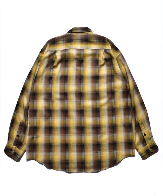 MINEDENIM Lame Ombre Check Loose Work SH (YPT) 2308-5001 MINEDENIM Lame Ombre Check Loose Work SH (YPT) 2308-5001