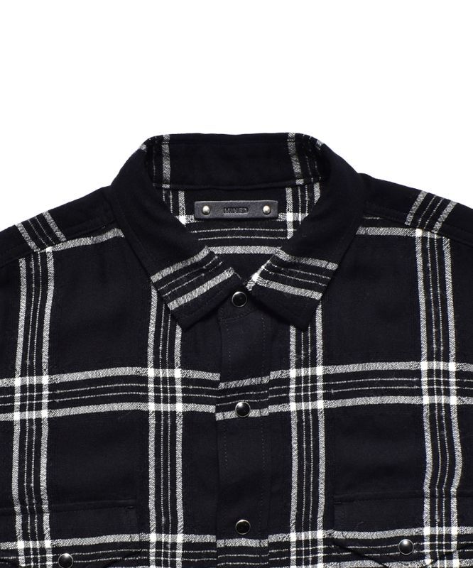 R. Wool Flannel Check Western SH