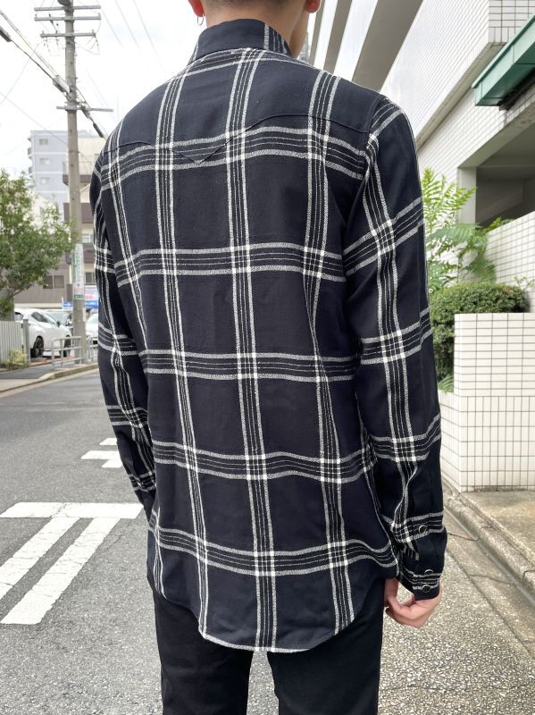 マインデニム R. Wool Flannel Check Western SH