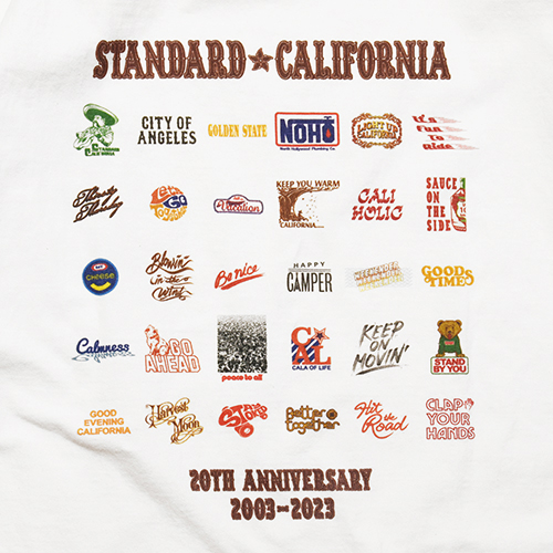 STANDARD CALIFORNIA SD 20th Anniversary Logo T (White) TSOSF100 ...