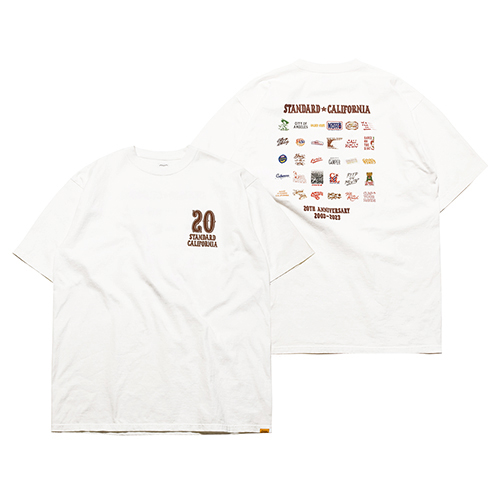 STANDARD CALIFORNIA SD 20th Anniversary Logo T (White) TSOSF100 ...