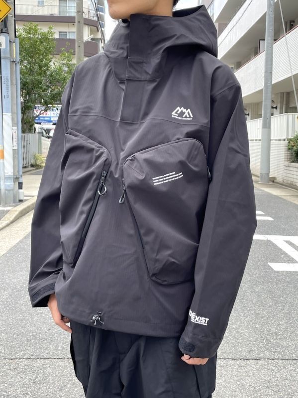 CMF OUTDOOR GARMENT SALVAGE SHELL HOODIE COEXIST (BLACK) CMF2304 