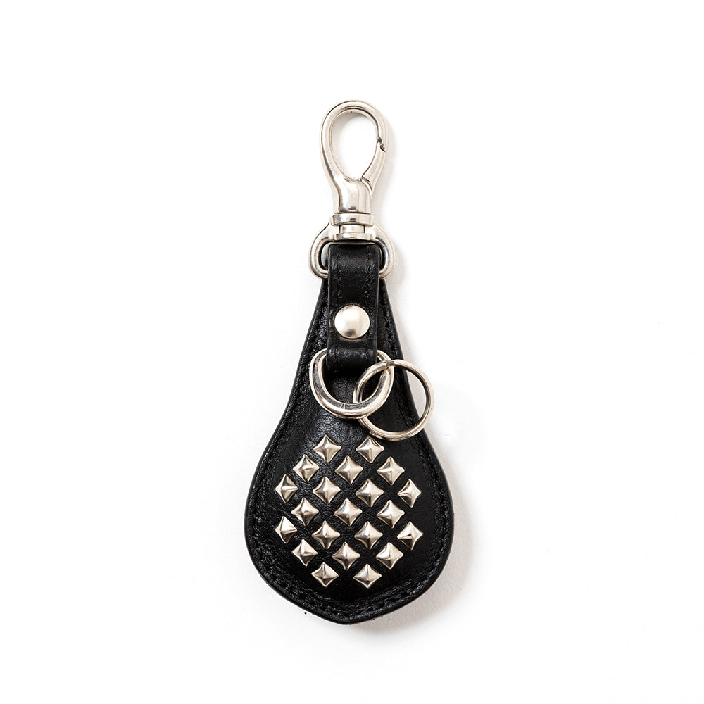 CALEE STUDS LEATHER ASSORT KEY RING ＜TYPE II＞ A (Black) CL