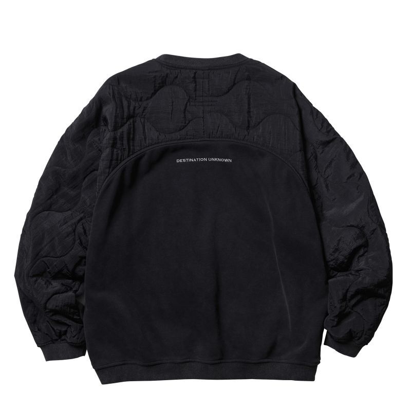 Liberaiders COTTON FLEECE QUILTED CREWNECK II (BLACK) 753042303