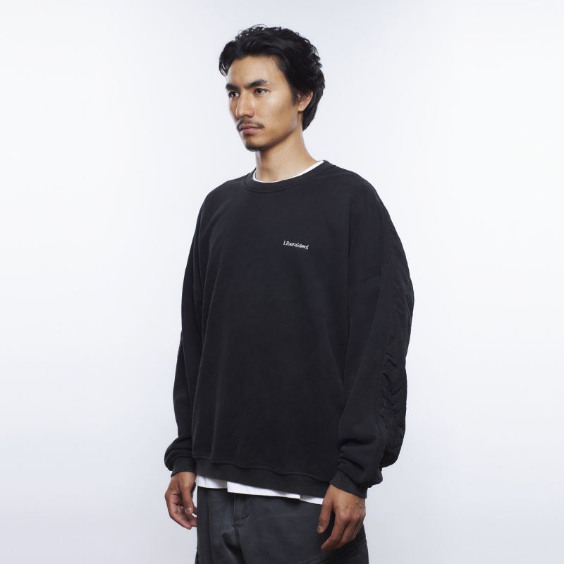 Liberaiders COTTON FLEECE QUILTED CREWNECK II (BLACK) 753042303