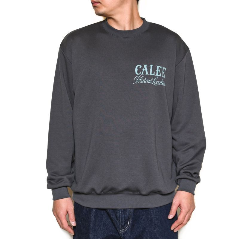 CALEE AEROKNOT PERMANENT CREW NECK SW ＜NATURALLY PAINT DESIGN 