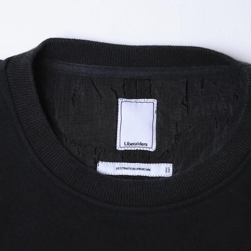 Liberaiders COTTON FLEECE QUILTED CREWNECK II (BLACK) 753042303