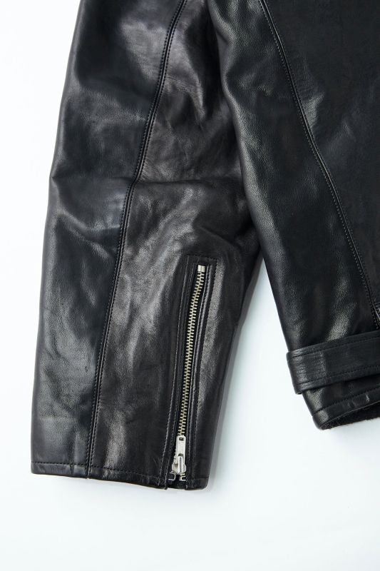 OLD JOE PATINA HORSE-HIDE PERFECTO JACKET (PATINA BLACK