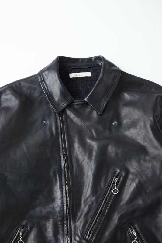 OLD JOE PATINA HORSE-HIDE PERFECTO JACKET (PATINA BLACK OLD JOE PATINA HORSE-HIDE PERFECTO JACKET (PATINA BLACK