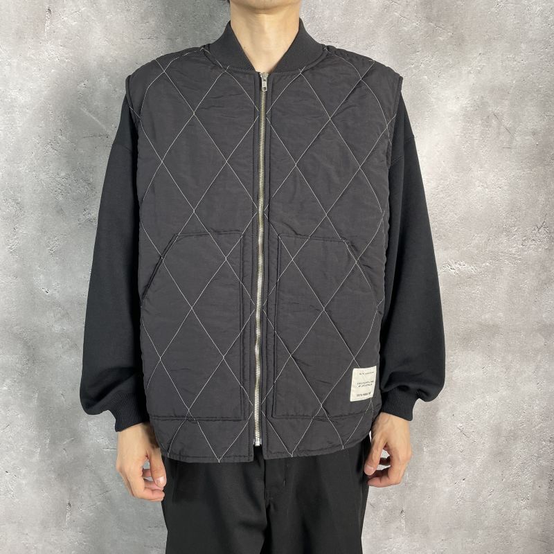 COOTIE Nylon Quilting Work Vest (Black×White) CTE-23A210 公式通販