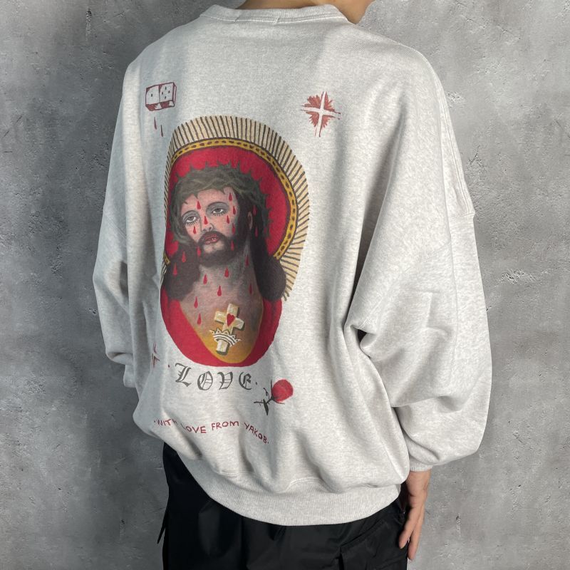 COOTIE OPENEND YARN SWEAT CREW (JESUS)新品