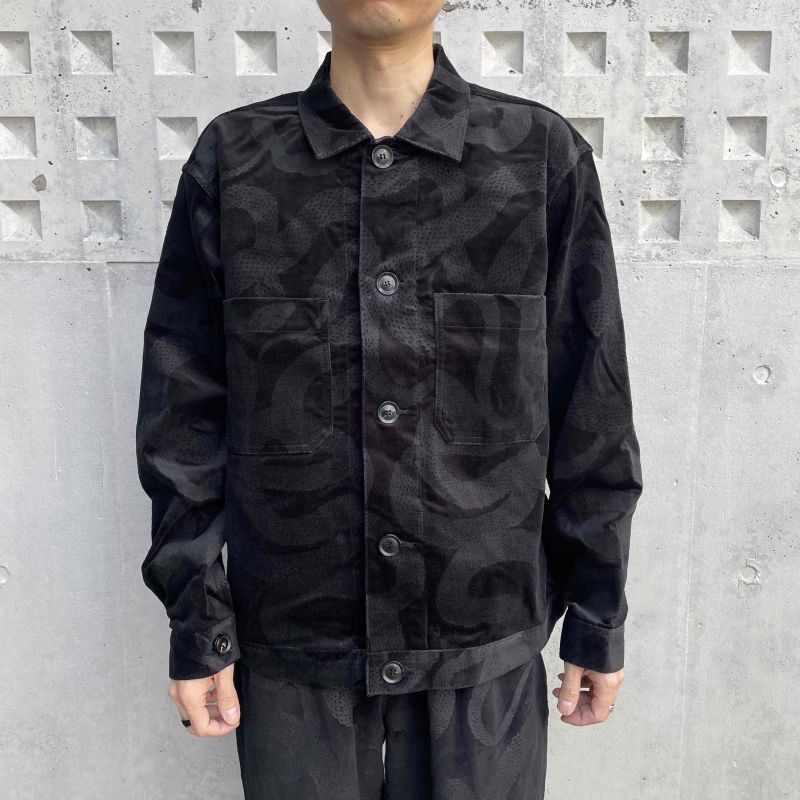 2023新発 CALEE by ALLOVER SNAKE DOMINO66 PATTERN JACKET- JACKET