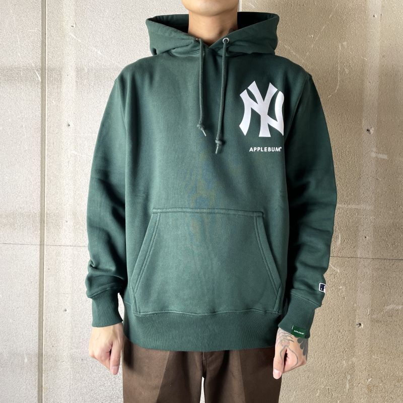 KITH×MLB/New 骨っぽく York Yankees パーカー グリーン Lサイズ