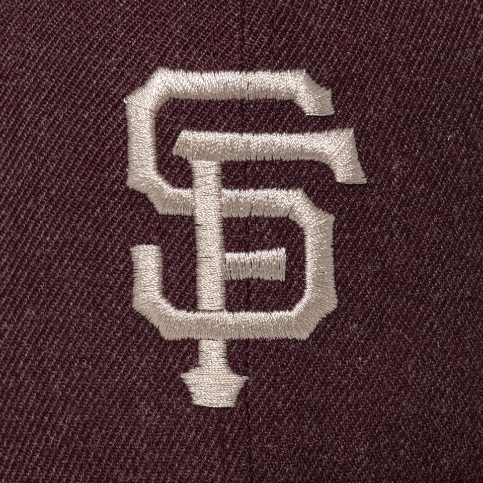 画像3: NEW ERA  59FIFTY Heather Pack サンフランシスコ・ジャイアンツ ヘザーマルーン ウィートバイザー (3)