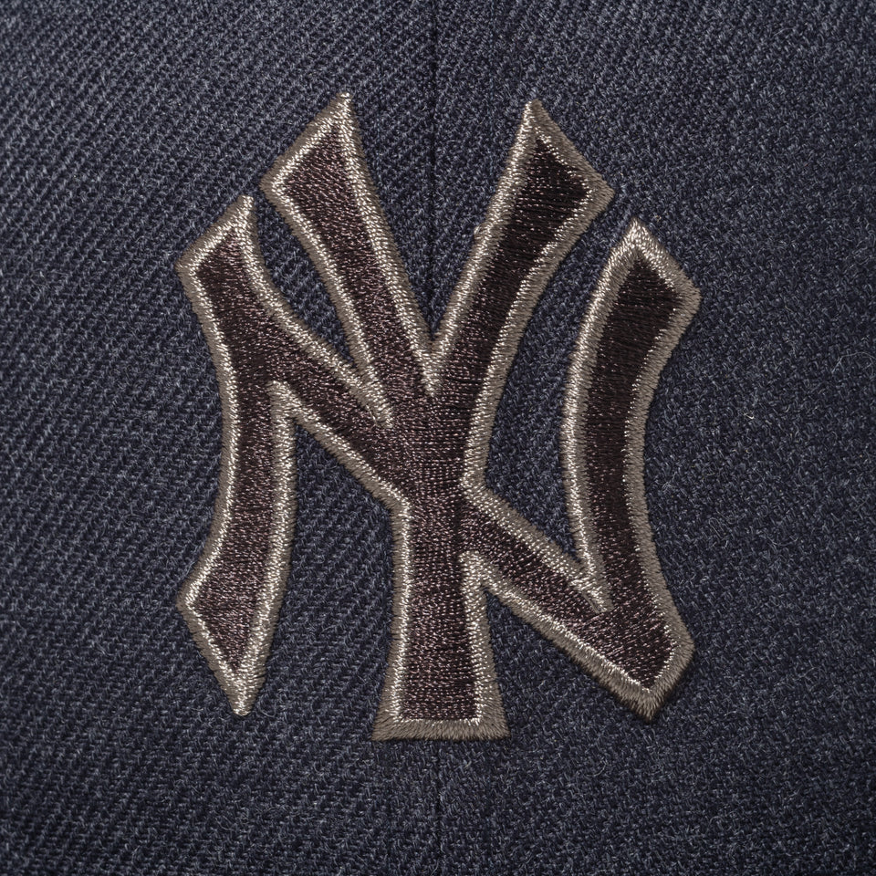 画像3: NEW ERA  59FIFTY Heather Pack ニューヨーク・ヤンキース ヘザーネイビー バーントウッドバイザー (3)