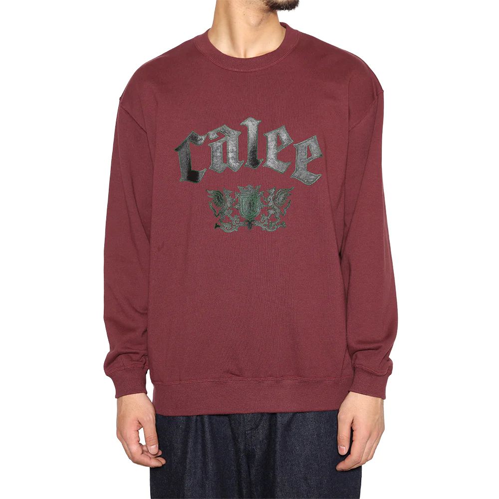 画像8: CALEE  EMBLEM LOGO CRE NECK SW (8)