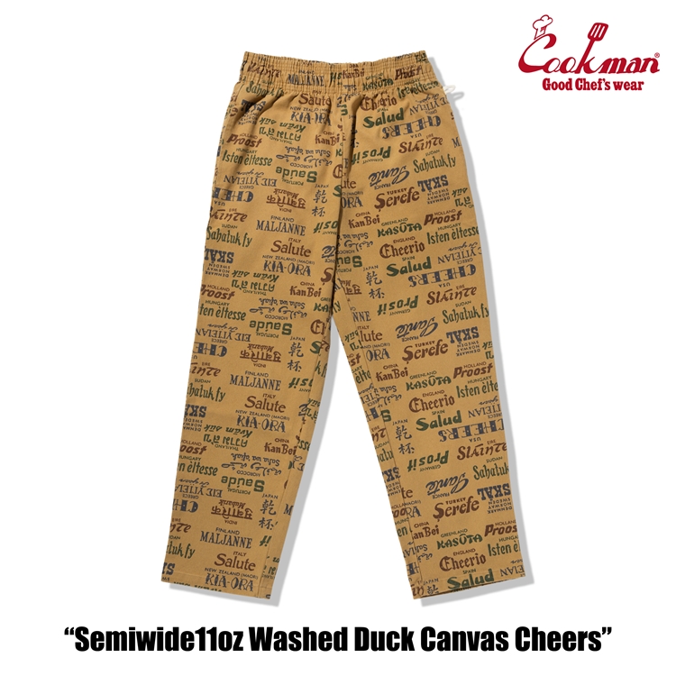 画像2: COOKMAN  シェフパンツ Chef Pants Semiwide Washed Duck Canvas Cheers (2)