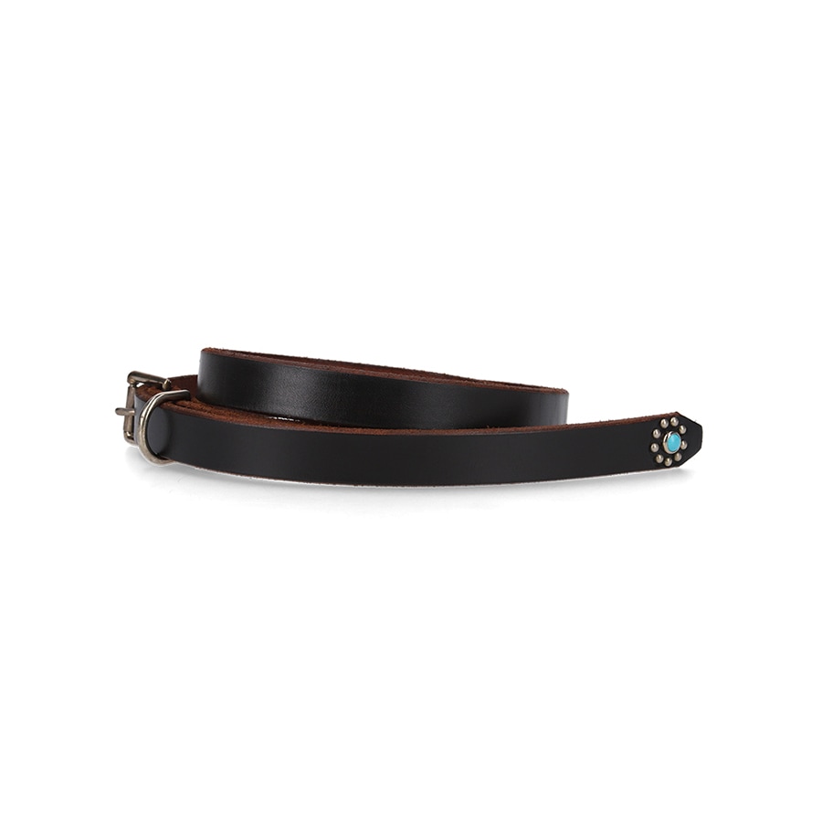 画像1: HTC  Belt #25th 1Point End Flower Turquoise 0.75 (1)