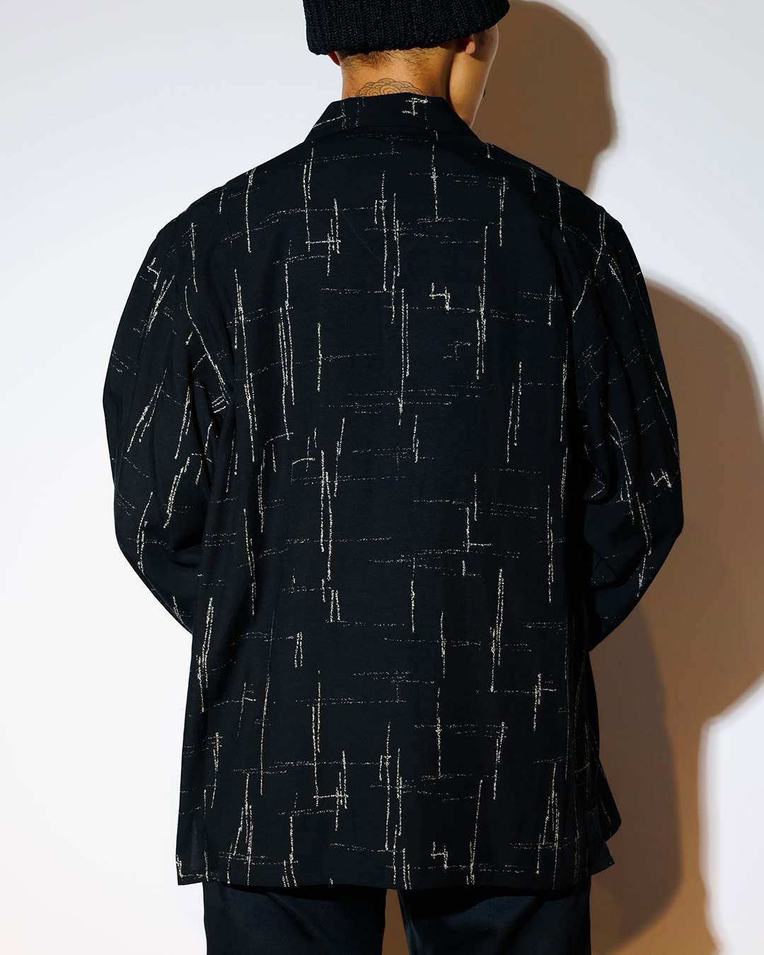 OLD JOE ORIGINAL PRINTED OPEN COLLAR SHIRTS (KASURI) Long-sleeve