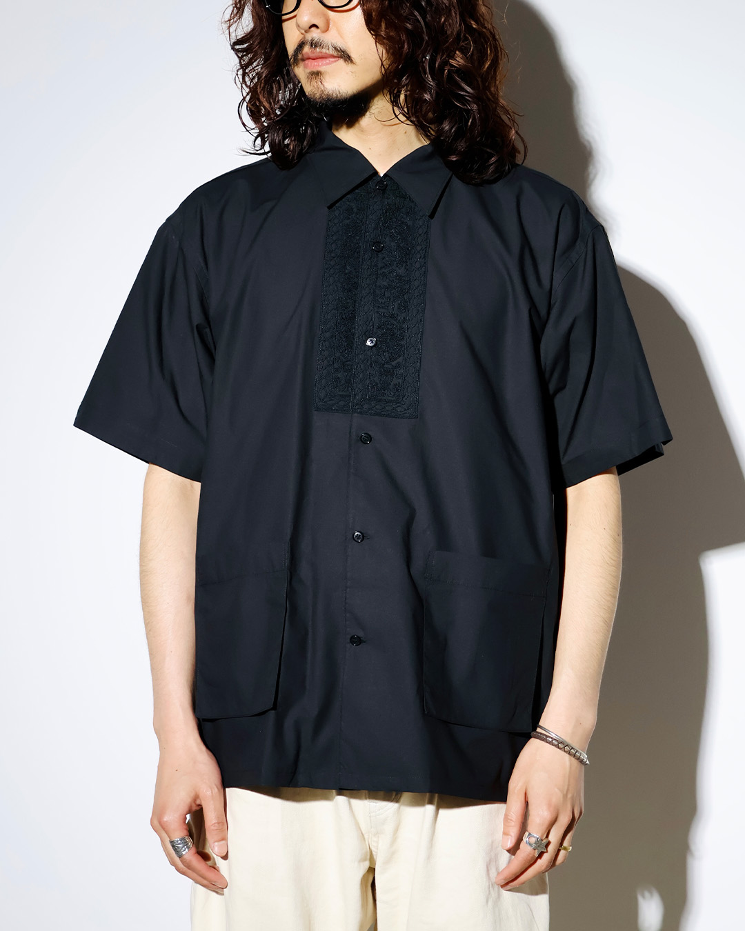 8*n様 OLDJOE HAVANA SHIRTS キューバシャツ リネン黒 1 OLD JOE EMBROIDERED FRONT HAVANA SHIRTS (Short-Sleeve) 261OJ-SH13