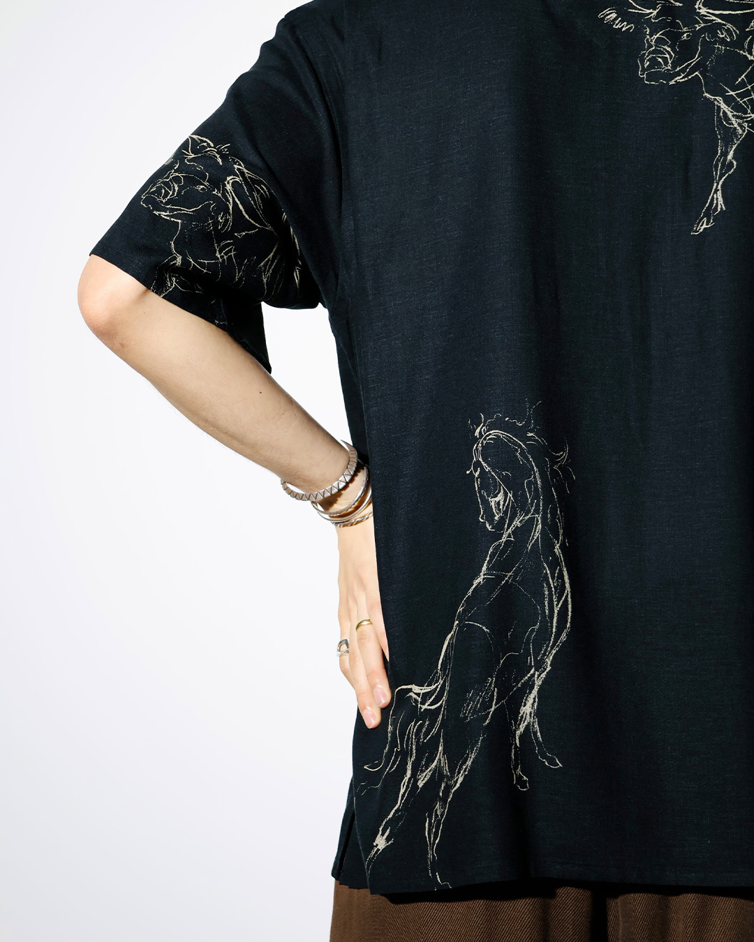 OLD JOE ORIGINAL PRINTED OPEN COLLAR SHIRTS (ANIMAL DRAWING) Short