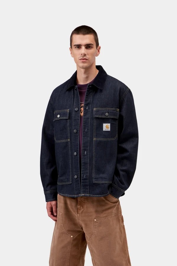CARHARTT WIP Oakland Shirt Jac - Blue / Dark Navy, Rinsed I037532