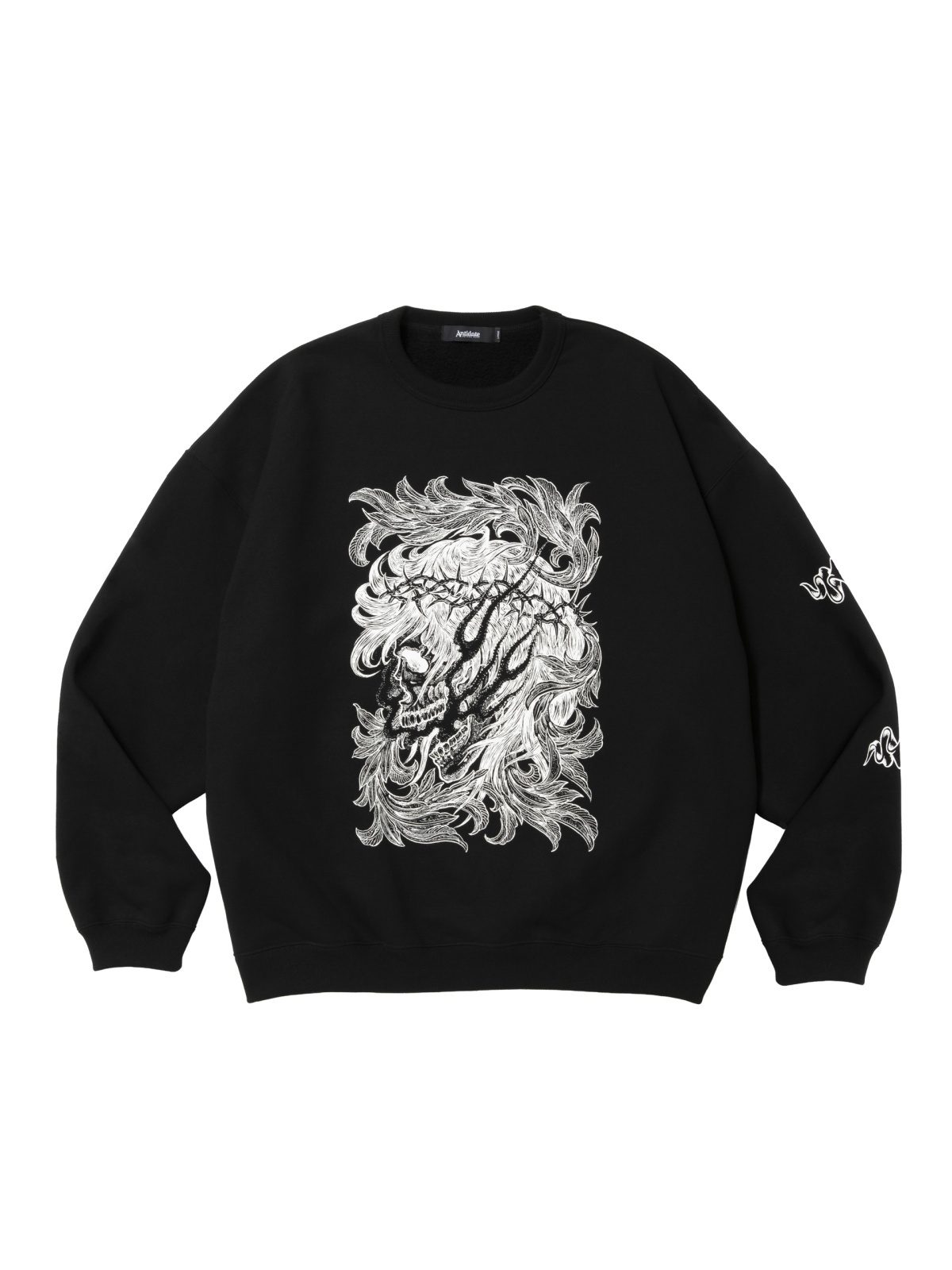 ANTIDOTE BUYERS CLUB ASIC Crewneck Sweat Shirt (Leaf Skull